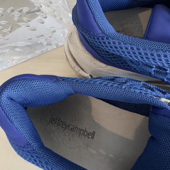 Jeffrey Campbell Hotspot Blue Oversized Platform Sneakers Womens 8 - Picture 7 of 11